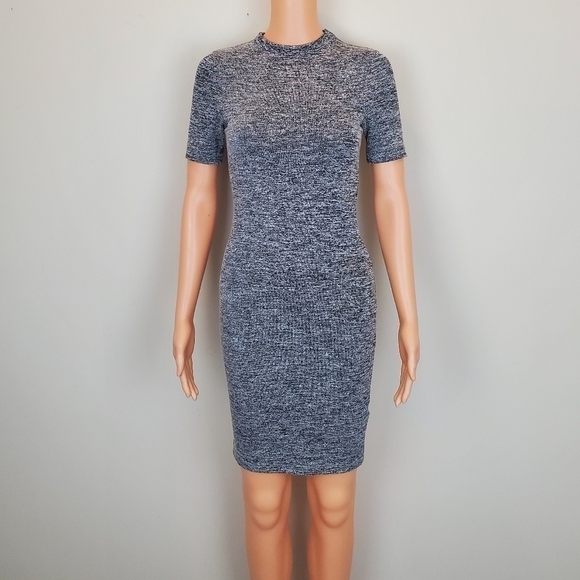 French Connection grey short sleeve bodycon mini dress size 4 - Picture 13 of 13